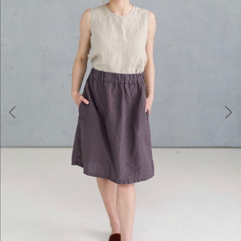 La Petite Alice Nella Linen Skirt White Size M